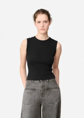 Scoop geribde tanktop